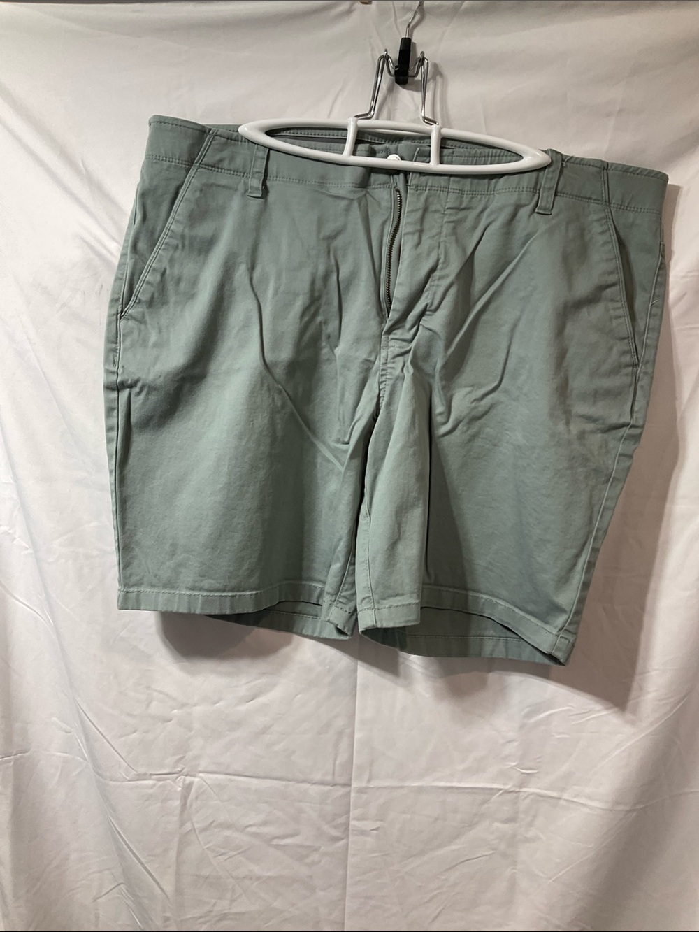 Denver Hayes Sage Green Flat Front Men's Shorts